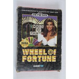 Wheel of Fortune (Sega Genesis, 1992) Complete W/ Box, insert, manual, and game